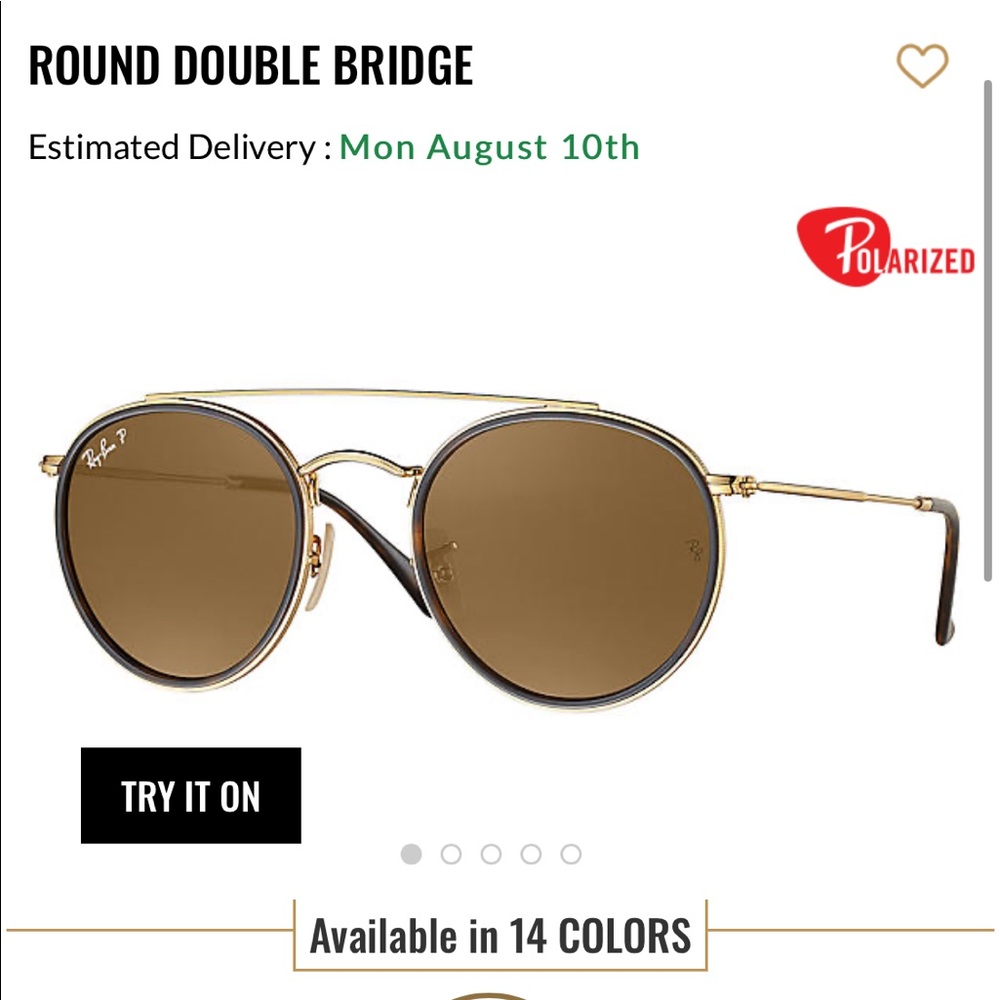 RayBan Round Double Bridge Sunglasses